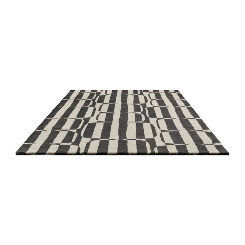 SCI Lohko Stripe Charcoal 123105 160X230, Rectangle 8'2" x 11'6"