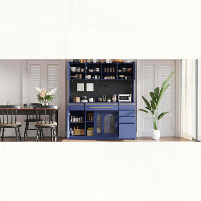 Large Buffet with Hutch and Power Outlet
