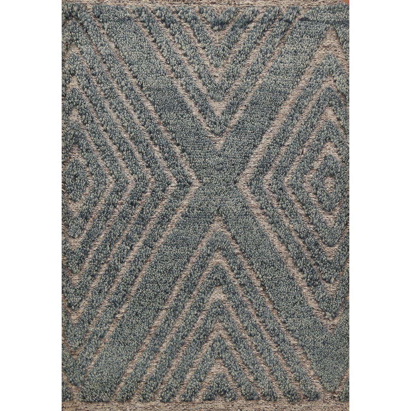 Tapis marocain géométrique moderne en laine 2x3