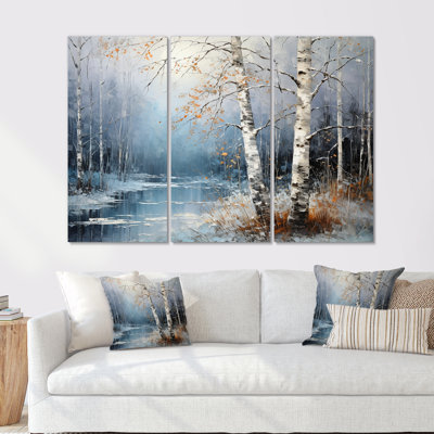 Ensemble d'art mural en toile Birchs Ballet