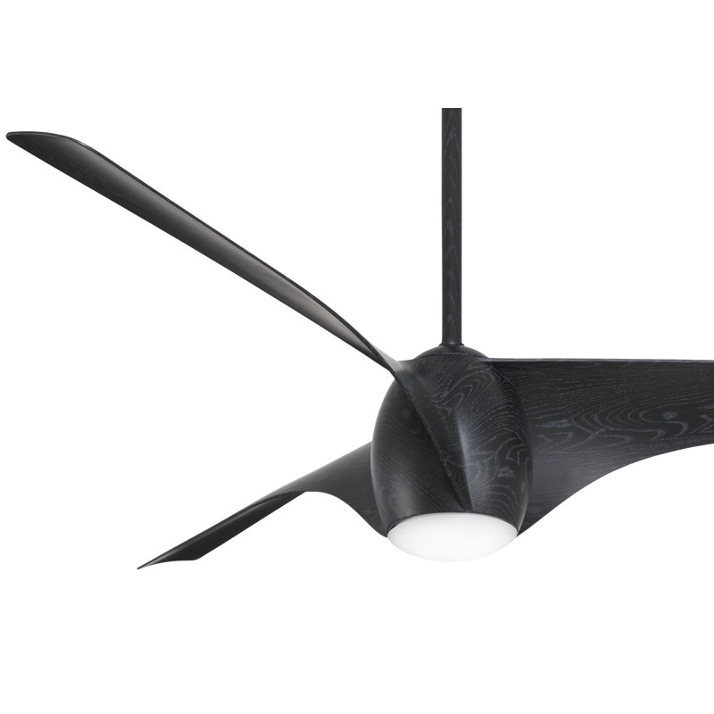 Minka Aire Airewave - 65" Led Ceiling Fan, Matte Black Maple, Matte Black Maple, Matte Black Maple