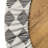 Gracie Oaks Abstract Fitted Round Tablecloth Diameter Dark Brown Eggshell