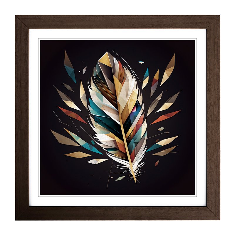 Single Picture Frame Print on Wood, Walnut