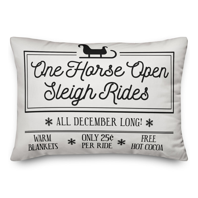  Sleigh Rides Rectangular Lumbar Pillow