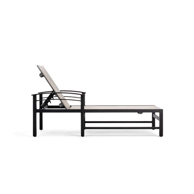 Outdoor Chaise Lounge, Gray Rush