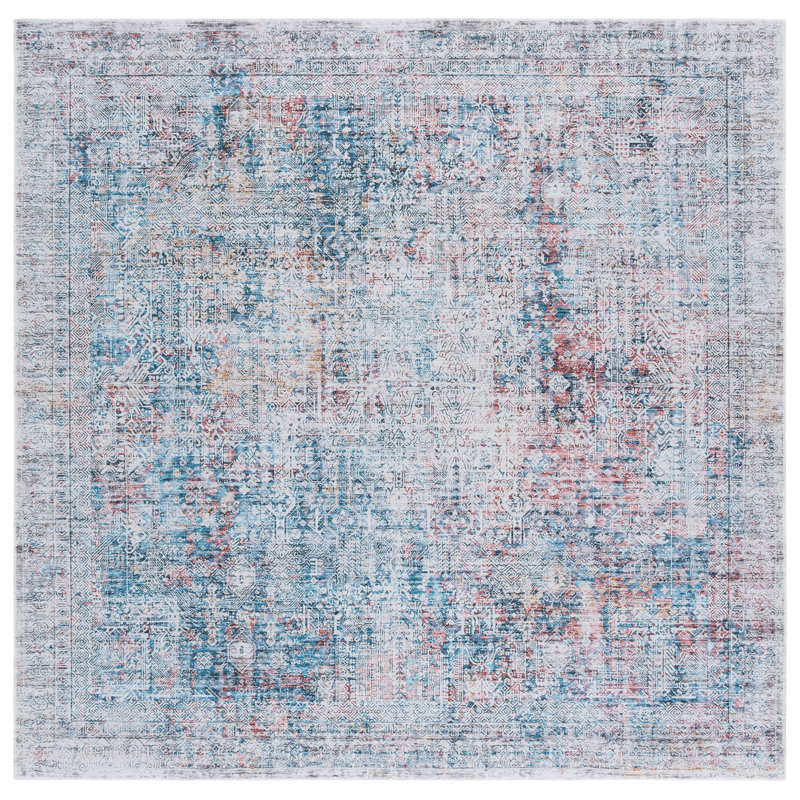 Jeralee Performance Machine Washable Oriental Rug, Square 6'