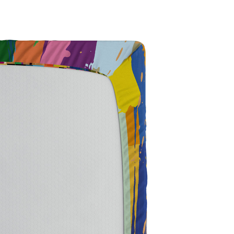 Microfiber Abstract Fitted Sheet, Twin Fitted Sheet