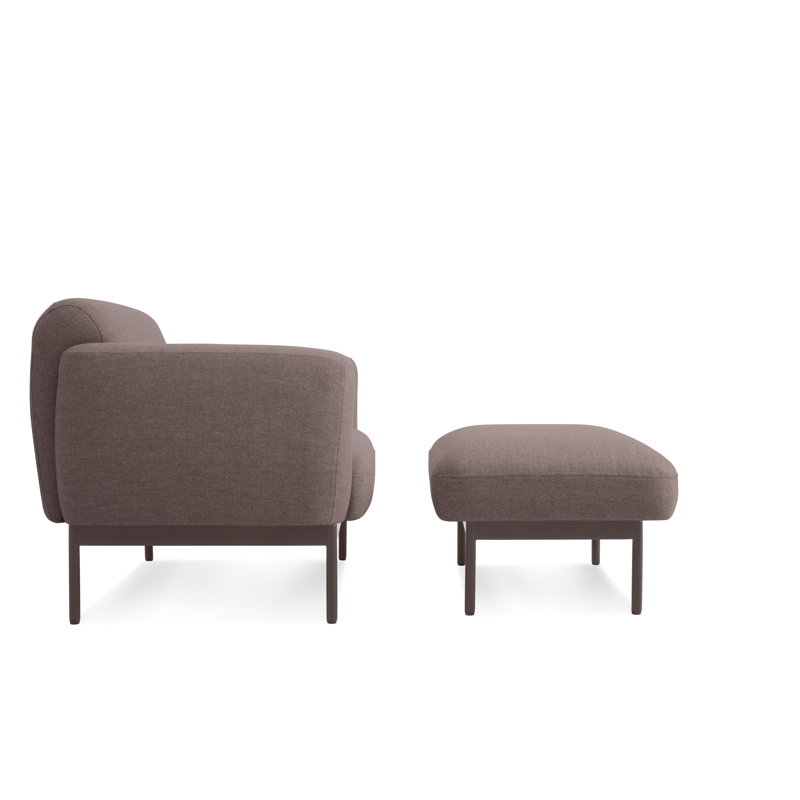 Puff Puff Ottoman, Black, Maharam Meld in Panda