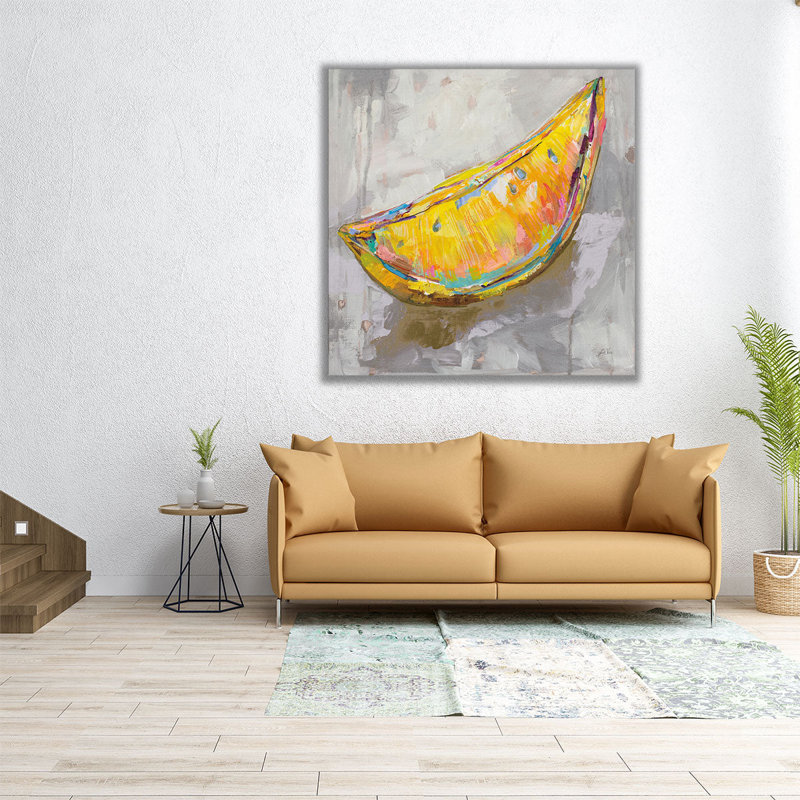 Lemon Wedge - reproduction d'art sur toile, H 12 po x l 12 po