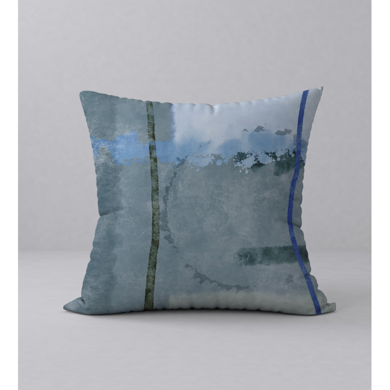 K.O. Abstract Reversible Throw Pillow, 24" x 24"