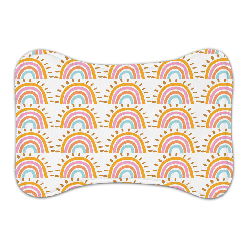 Retro Fun - 1 Piece Bone Shape Feeding Mat, XL (18")