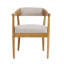 Chaises de salle à manger confortables, fauteuils modernes rembourrés en bois pour la maison