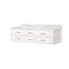 Meuble-lavabo double blanc 72 po X P 22 po D, avec plateau en marbre de Carrare-117825264
