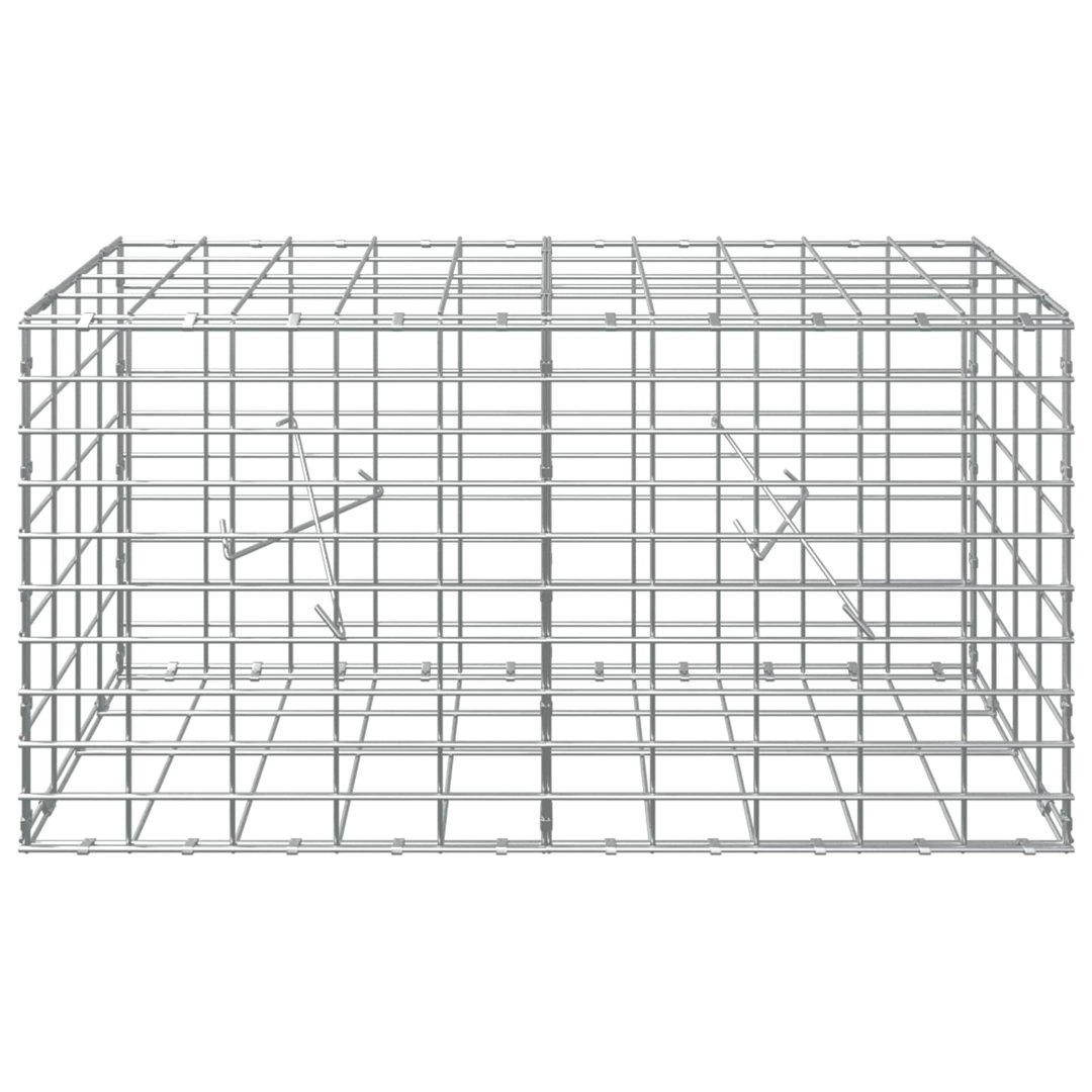 Vidaxl Silver Galvanised Gabion With 5 Mm Wire And 5X10 Cm Mesh 100X20x200 Cm - Image 2