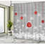 Ensemble de rideau de douche + crochets-44247099