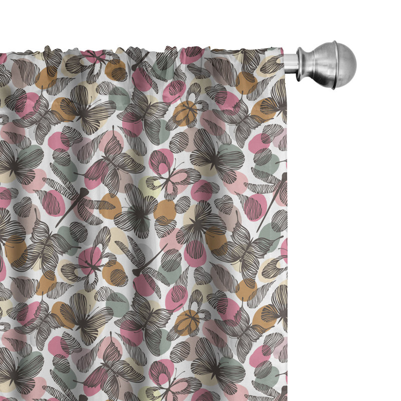 Rideaux 4 panneaux East Urban Home, L 56 po x L 63 po