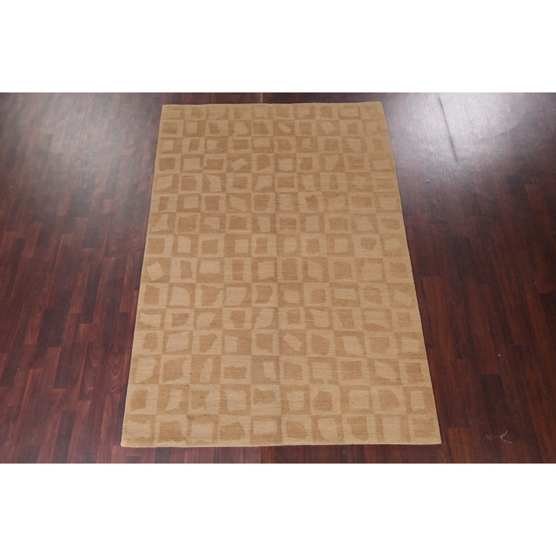 Tapis népalais à motif végétal noué à la main 6 x 9