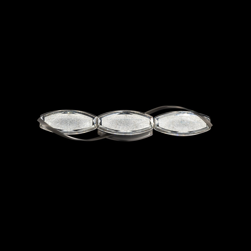 Bijoux 3 Light Crystal LED Bath Vanity & Wall Light, Brushed Nickel