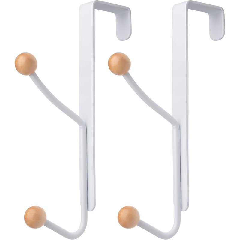 Crochets robustes au-dessus de la porte - aucun assemblage n'est requis, Blanc