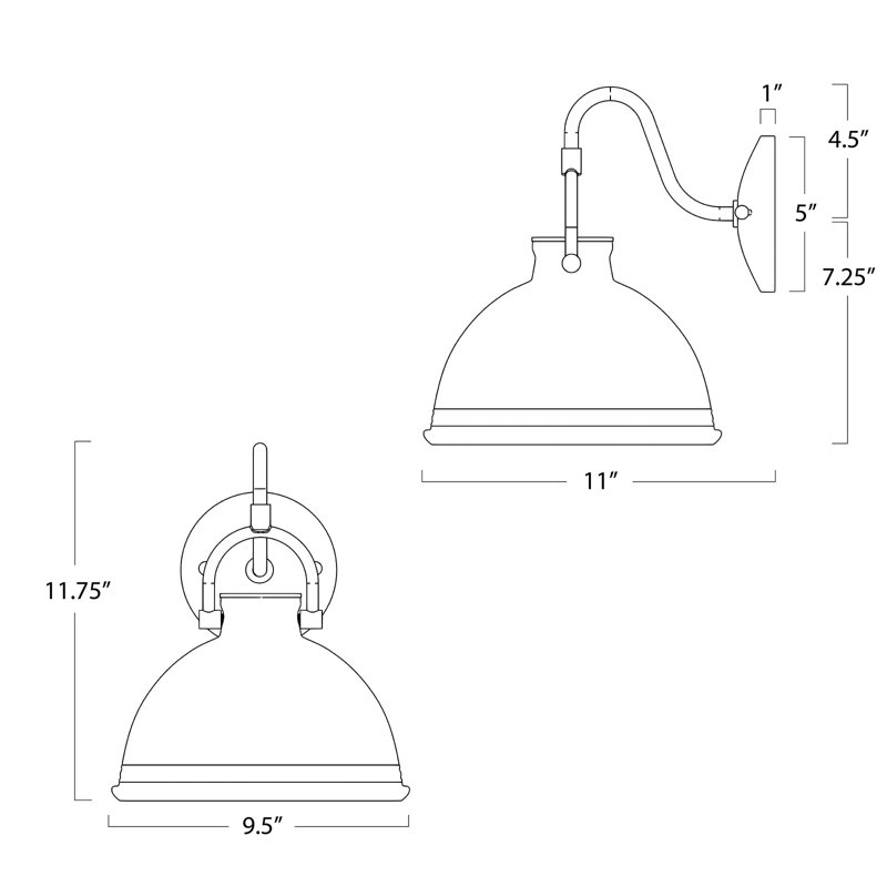 Eloise 1 - Light Armed Sconce, White