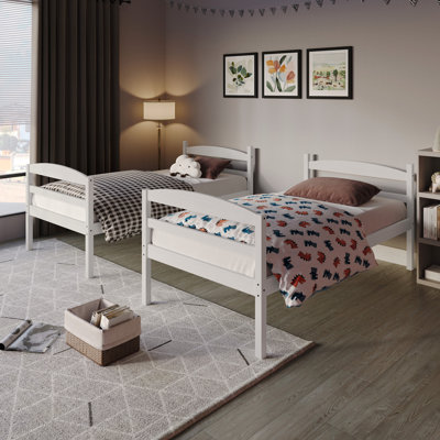 Jeananne Kids Twin Over Twin Bunk Bed