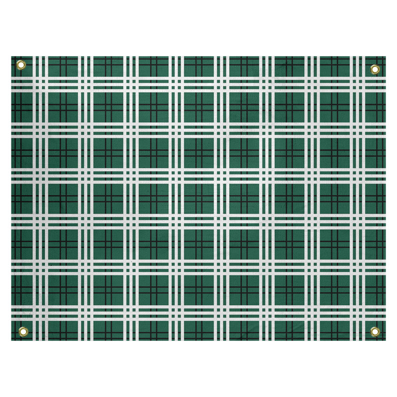 Tapisserie en polyester New York Fly, H 59 po x l 80 po, Vert / noir / blanc