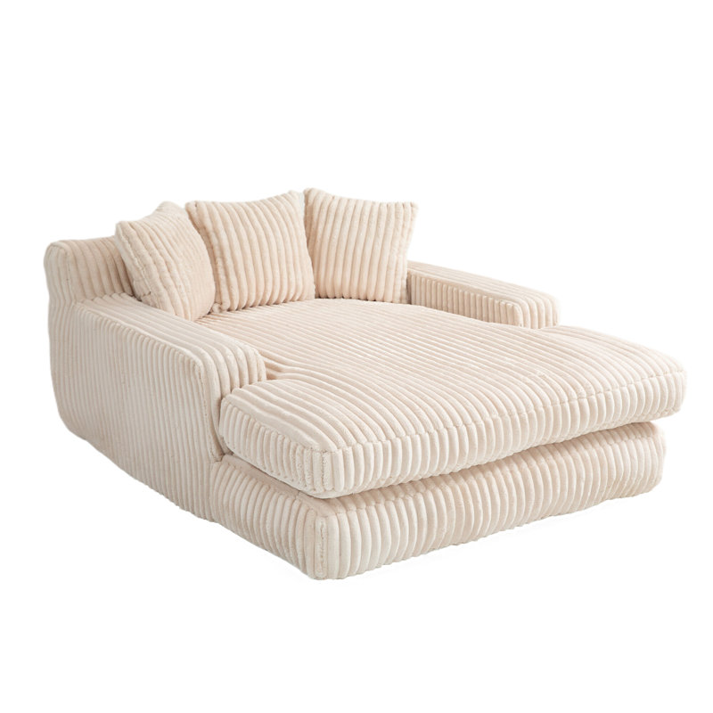 Upholstered Chaise Lounge, Beige