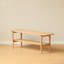 Table basse en bois naturel avec rangement, facile à assembler, parfaite pour le bureau à domicile et le bureau, largeur 120 cm, profondeur 40 cm, hauteur 42 cm