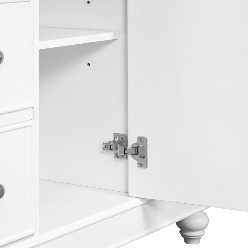 Meuble-lavabo contemporain avec rangement spacieux et design moderne, Blanc