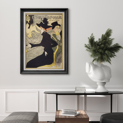 Vintage Divan Japonais French Cabaret Poster Artwork, Living Room Bedroom Office Pictures, Framed Canvas Giclee Print Wall Art.