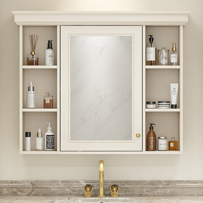 Armoire murale de salle de bain avec porte miroir