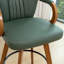 Swivel Upholstered Faux Leather Bar Stool-954453039-954453037
