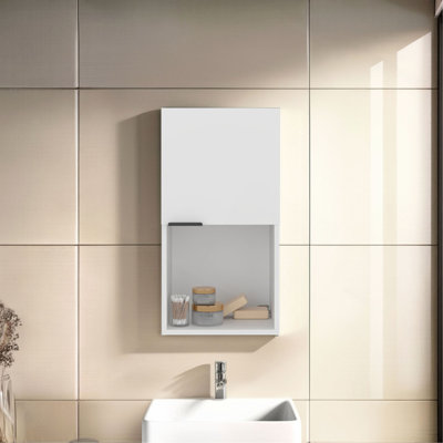 Armoire de salle de bain murale avec rangement caché