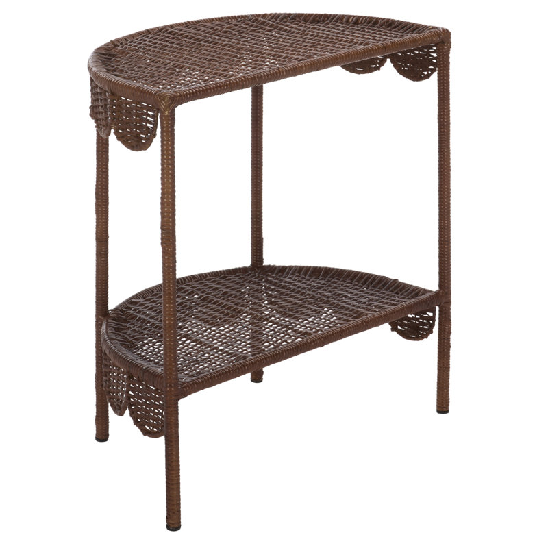 Table d'appoint festonnée Tinzo, Brun