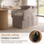 Chaise rembourrée en tonneau avec roulettes cachées-133458018