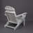 Outdoor Adirondack Chair, Foldable With Dual Cup Holder, Composite Material With Wood Texture-1662919206