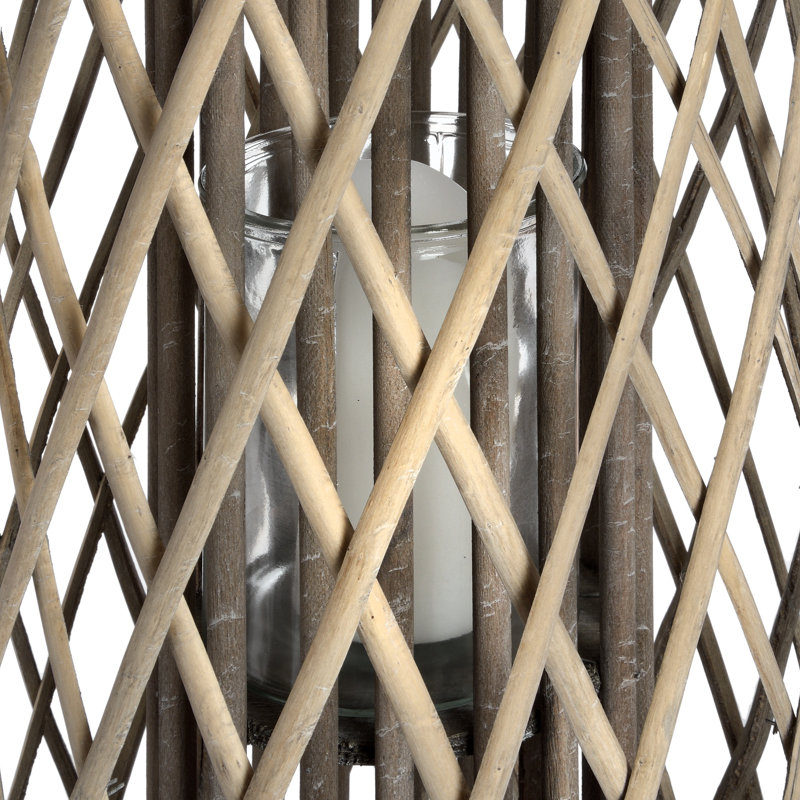 Mamta Wood Tabletop Lantern, 70cm H x 29cm W  x 29cm D