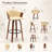 Boeschen Swivel Counter or Bar Height Upholstered Bar Stool with Arms and Footrest in Wood-1987370480-1987370483