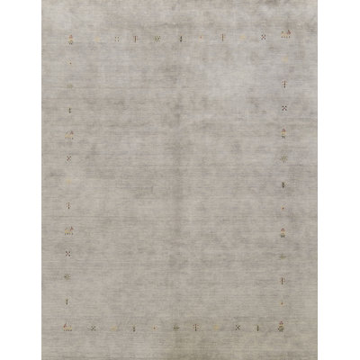 Gabbeh Wool Area Rug in Gray