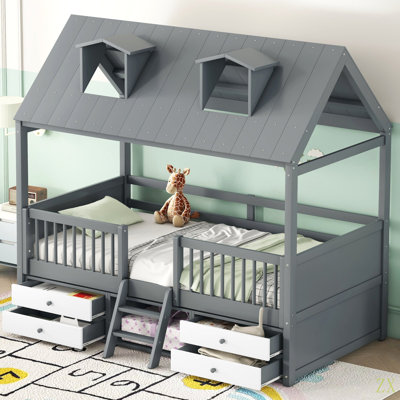 Structure de lit simple en bois