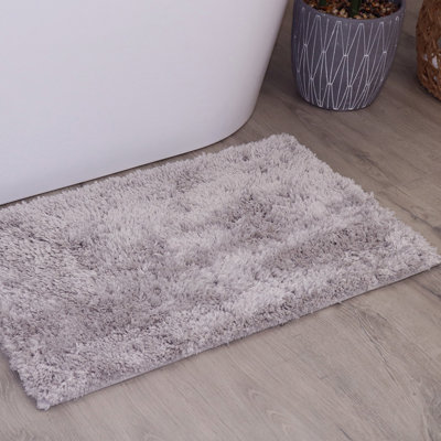 Bathroom Rugs, Extra Soft Absorbent Bath Rugs, Non-Slip, Quick Drying, Machine Washable, Plush Comfort for Bathroom Floor, Tub, Shower and Home Decor Accessories, 20x32, Grey