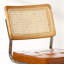 Ensemble de 2 chaises de salle à manger en rotin noir et chrome, chaises de cuisine modernes en bois de style Mid-Century, chaises de salle à manger en canne à dossier en filet, chaise Cesca Design avec pieds en métal chromé-2028437248-2028106808