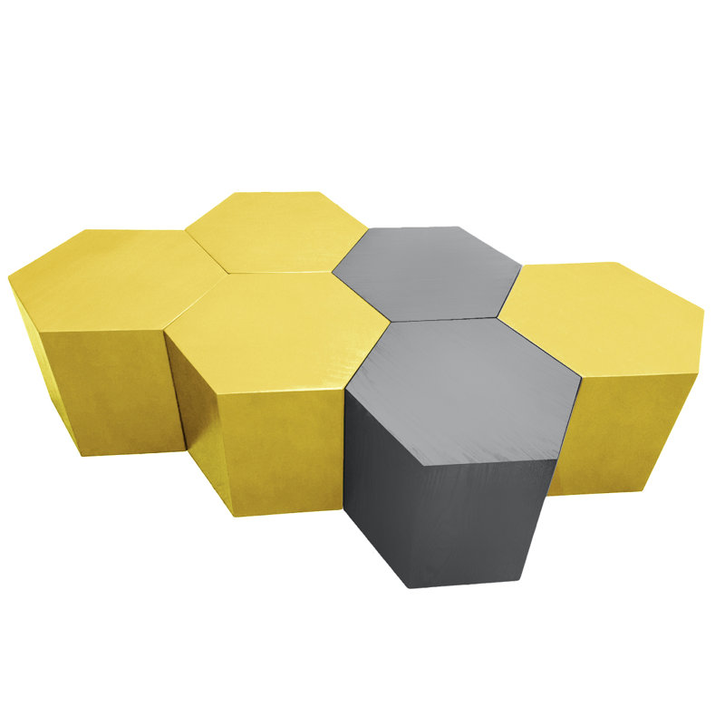 Coffee Table, 16" H x 40" L x 40" W, Matte Gray