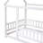 Thendara Floor Bed Frame, Wooden Platform Bed with House Roof Frame and Fence Guardrails-1204429193-1204429198
