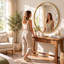 Aluminium Cylinder Wall Makeup / Shaving Mirror-38016356-38016357