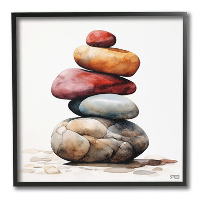 «Varied Stacked Rocks Single Photo Frame» par RB sur toile