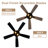 52"  Wooden Blades Caged Ceiling Fan with Light Kit and Remote, Farmhouse Ceiling Fan for Living Room