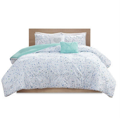 Abby Metallic Printed and Pintucked Comforter