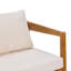 Canapé d'extérieur moderne en bois d'acacia 3 places avec coussins de 76,38 po de largeur Ugarte-124216037