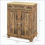 Armoires avec comptoir en bois massif, buffet de cuisine rustique moderne avec 2 tiroirs, portes et amp; Tablette réglable | Brun rustique | Bois d'ingénierie